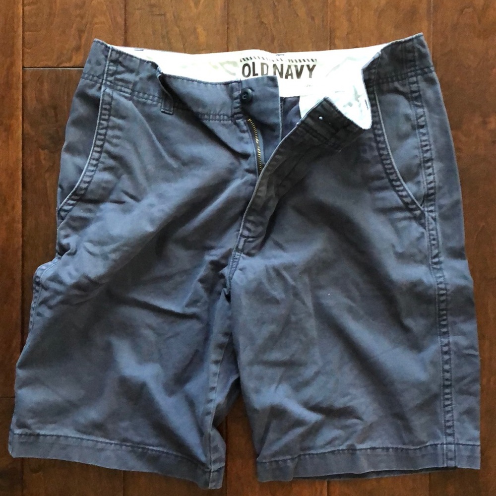 Old Navy navy blue knee length shorts.  33 waist.